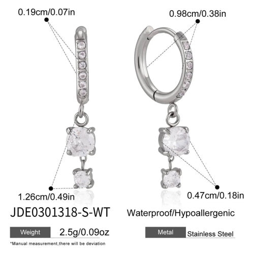 Boucles d’oreilles en acier – E0301318-S-WT