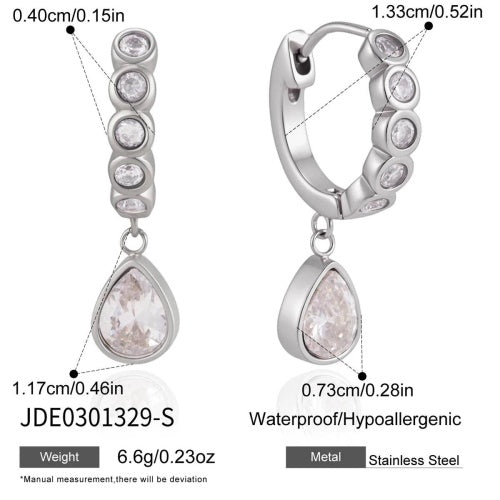 Boucles d’oreilles en acier – E0301329-S
