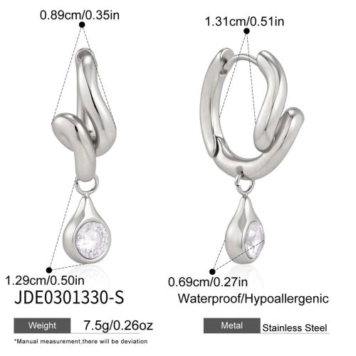 Boucles d’oreilles en acier – E0301330-S