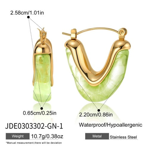 Boucles d’oreilles en acier – E0303302-GN-1