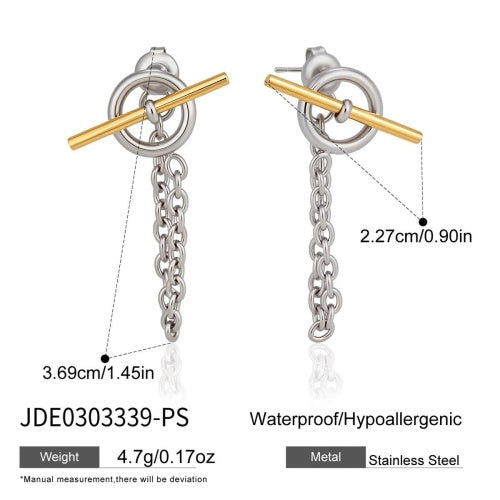 Boucles d’oreilles en acier – E0303339-PS