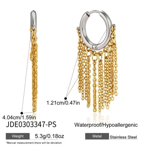 Boucles d’oreilles en acier – E0303347-PS