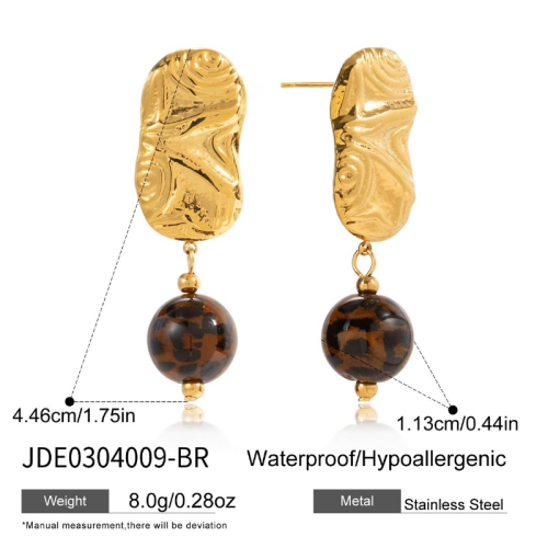 Boucles d’oreilles en acier – E0304009-BR