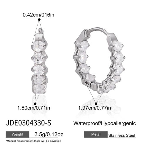 Boucles d’oreilles en acier – E0304330-S