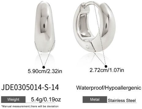 Boucles d’oreilles en acier – E0305014-S-14