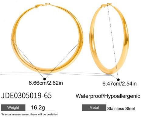 Boucles d’oreilles en acier – E0305019-65