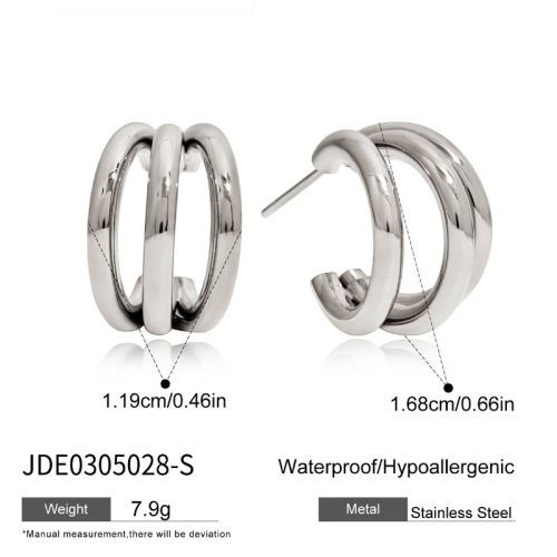 Boucles d’oreilles en acier – E0305028-S