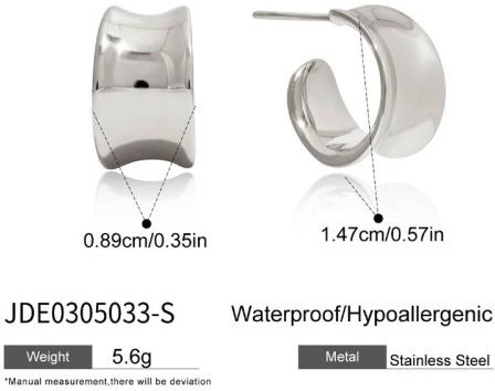 Boucles d’oreilles en acier – E0305033-S