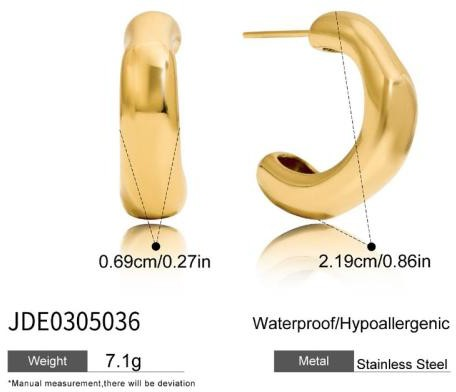 Boucles d’oreilles en acier – E0305036