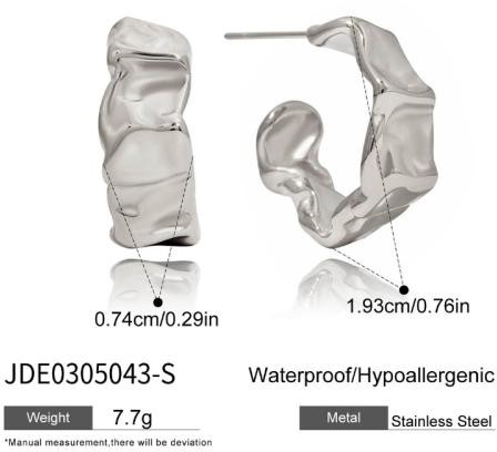 Boucles d’oreilles en acier – E0305043-S