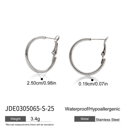 Boucles d’oreilles en acier – E0305065-S-25