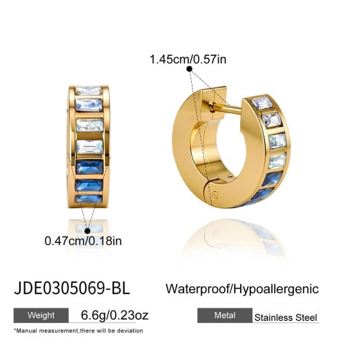 BOUCLES D’OREILLES ACIER REF E0305069-BL