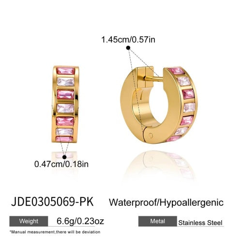 BOUCLES D’OREILLES ACIER REF E0305069-PK