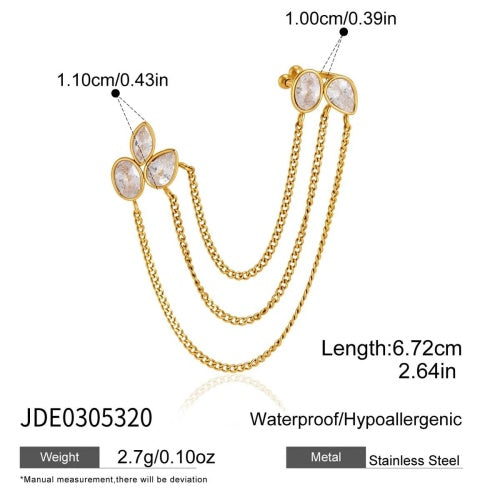 BOUCLES D’OREILLES ACIER REF E0305320