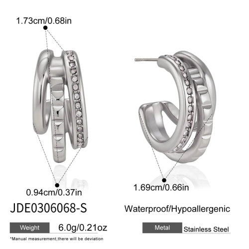 Boucles d’oreilles en acier – E0306068-S