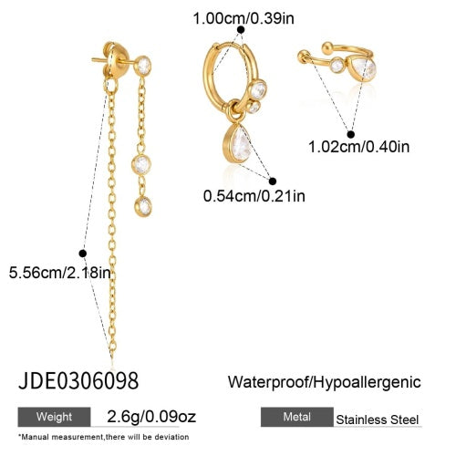 BOUCLES D’OREILLES ACIER REF E0306098