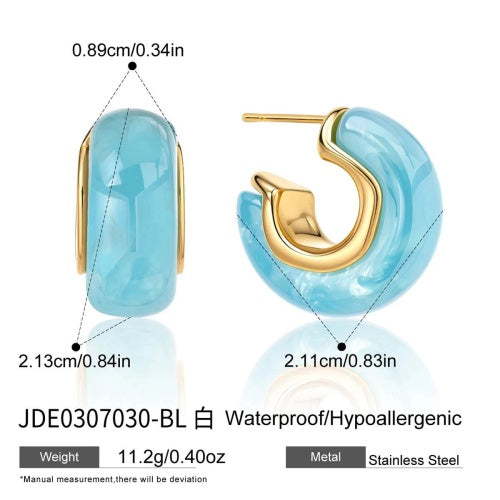Boucles d’oreilles en acier – E0307030-BL