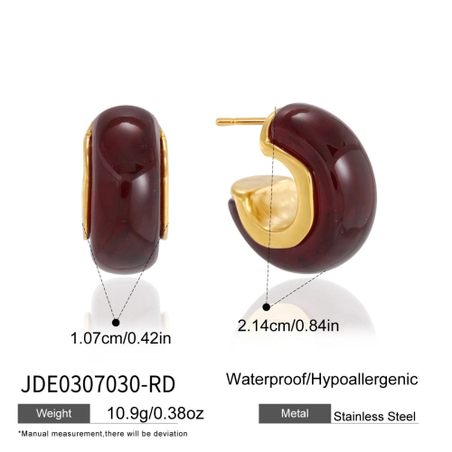 BOUCLES D’OREILLES ACIER REF E0307030-RD