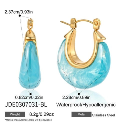 Boucles d’oreilles en acier – E0307031-BL