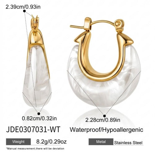 Boucles d’oreilles en acier – E0307031-WT