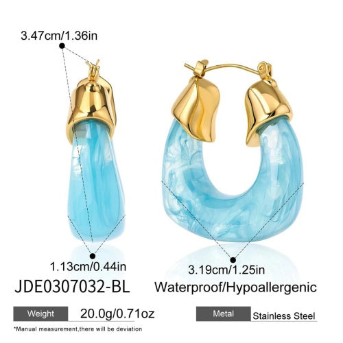 Boucles d’oreilles en acier – E0307032-BL