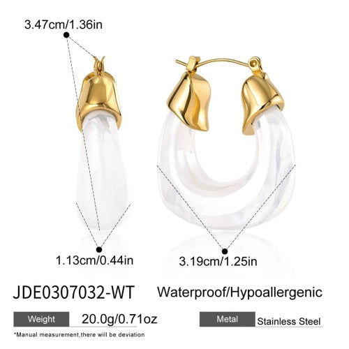 Boucles d’oreilles en acier – E0307032-WT