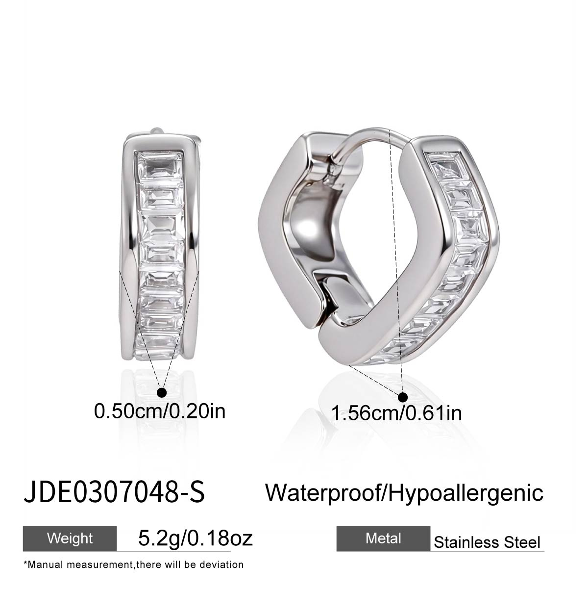 Boucles d’oreilles en acier – E0307048-S