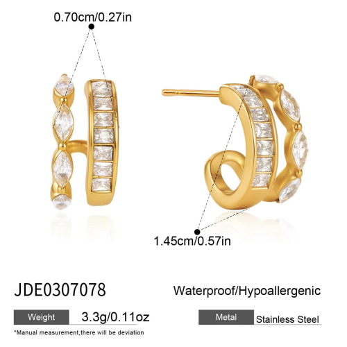BOUCLES D’OREILLES ACIER REF E0307078