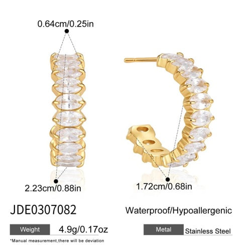 BOUCLES D’OREILLES ACIER REF E0307082