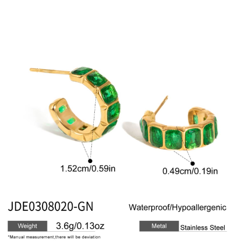 Boucles d’oreilles en acier – E0308020-GN