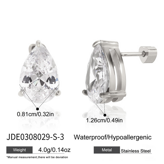 Boucles d’oreilles en acier – E0308029-S-3