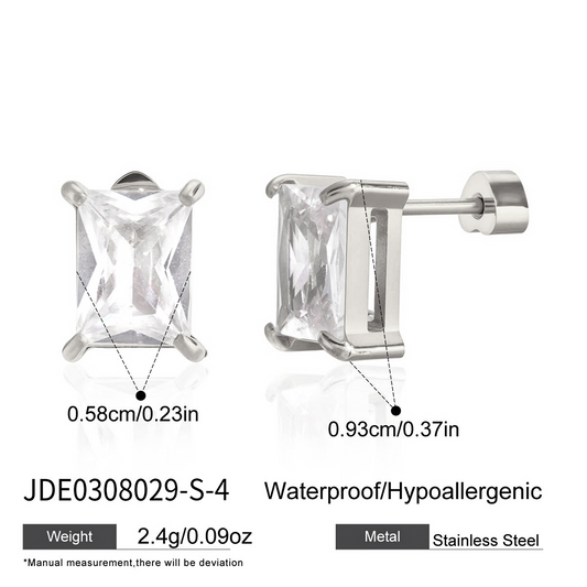 Boucles d’oreilles en acier – E0308029-S-4