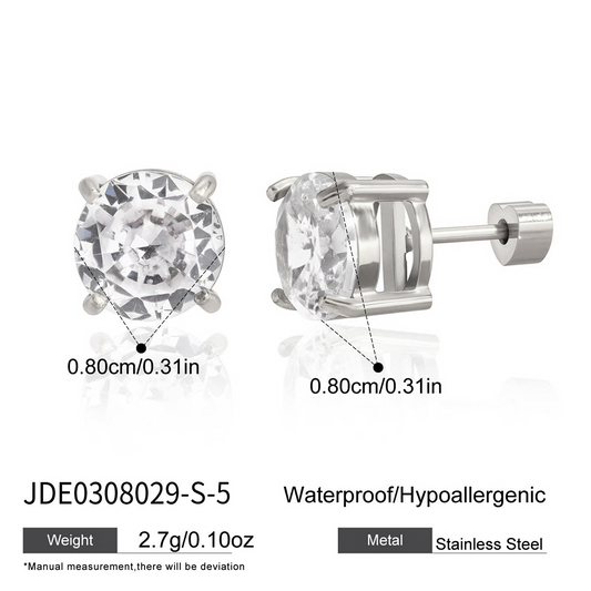 Boucles d’oreilles en acier – E0308029-S-5