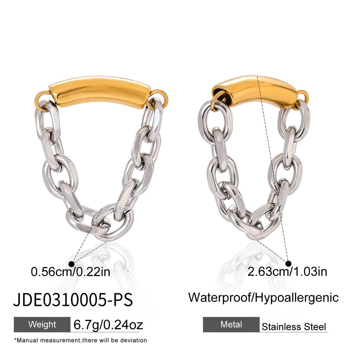 Boucles d'oreilles en acier - E0310005-PS