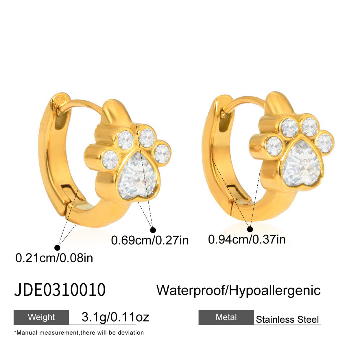 Boucles d'oreilles en acier - E0310010