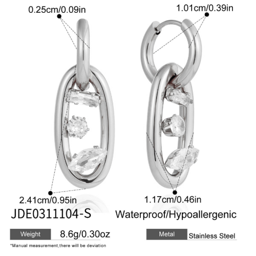 Boucles d’oreilles en acier – E0311104-S