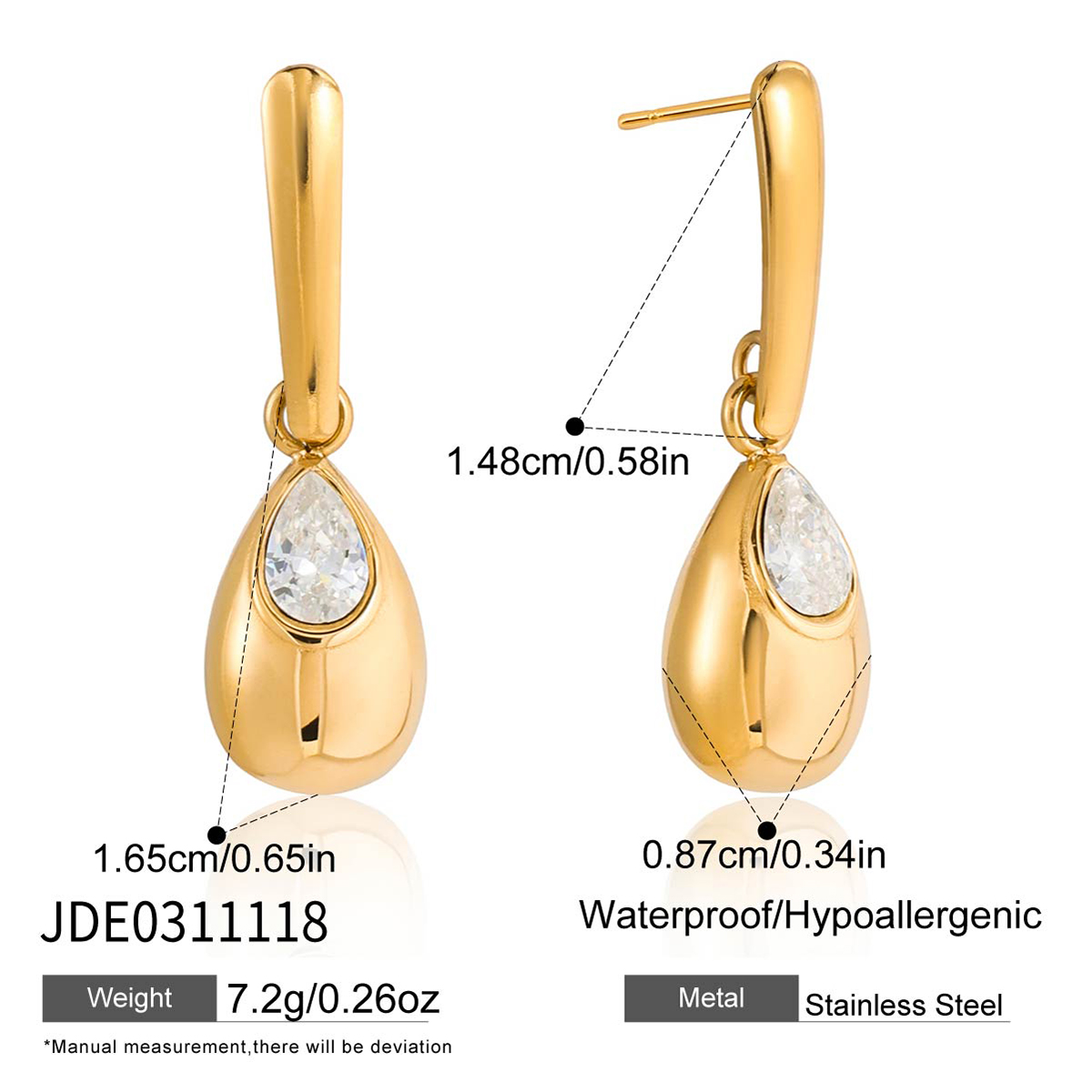 Boucles d’oreilles en acier – E0311118