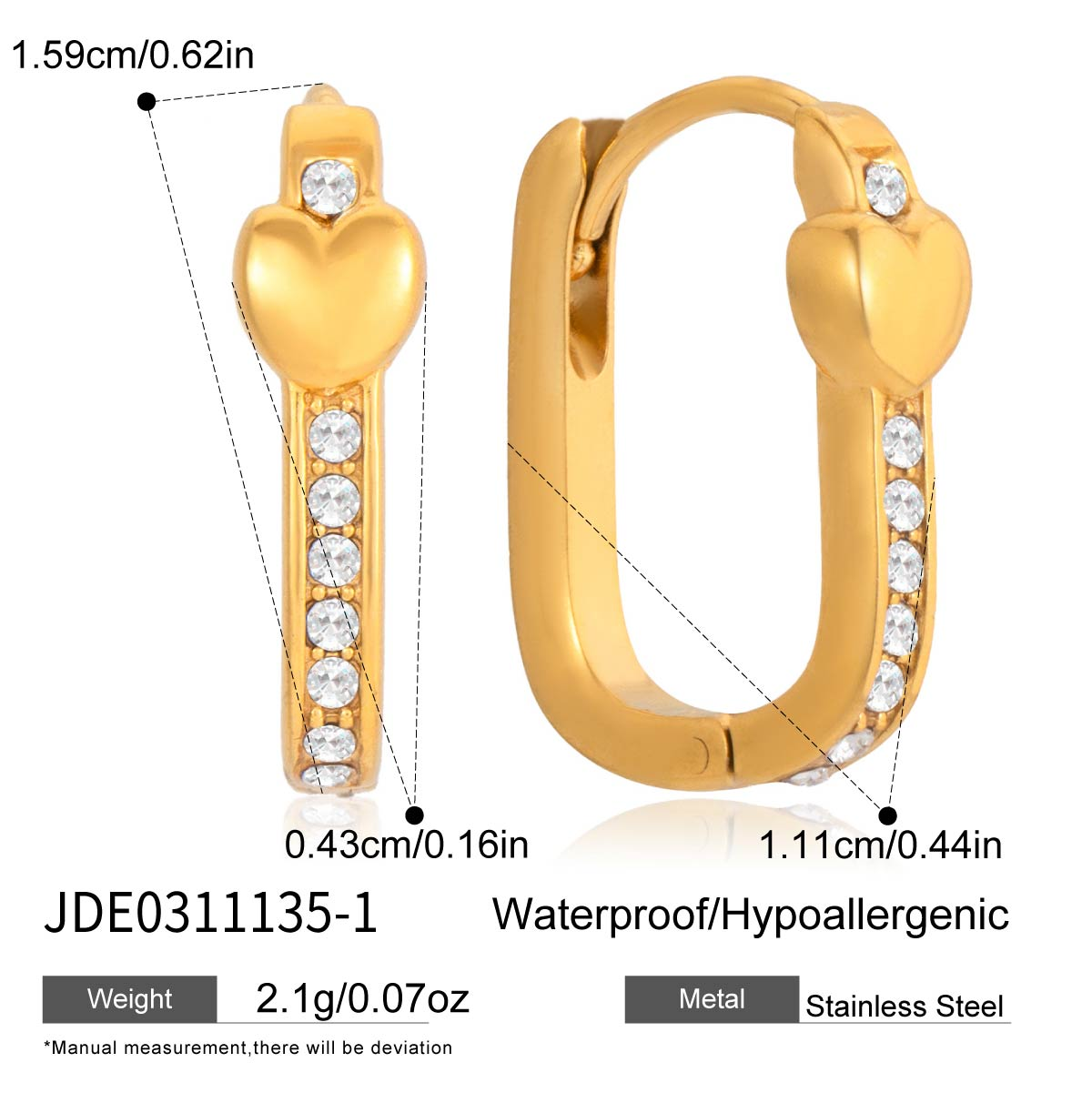 Boucles d’oreilles en acier – E0311135-1