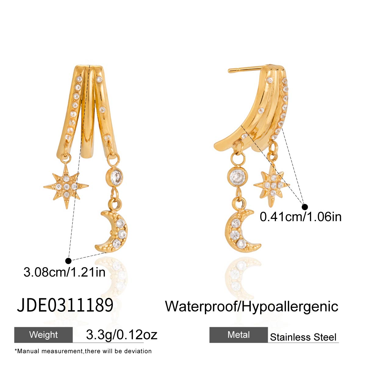 Boucles d’oreilles en acier – E0311189