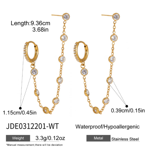 Boucles d’oreilles en acier – E0312201-WT