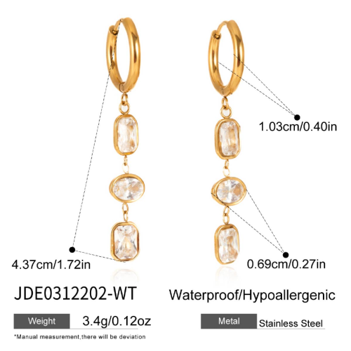 Boucles d’oreilles en acier – E0312202-WT