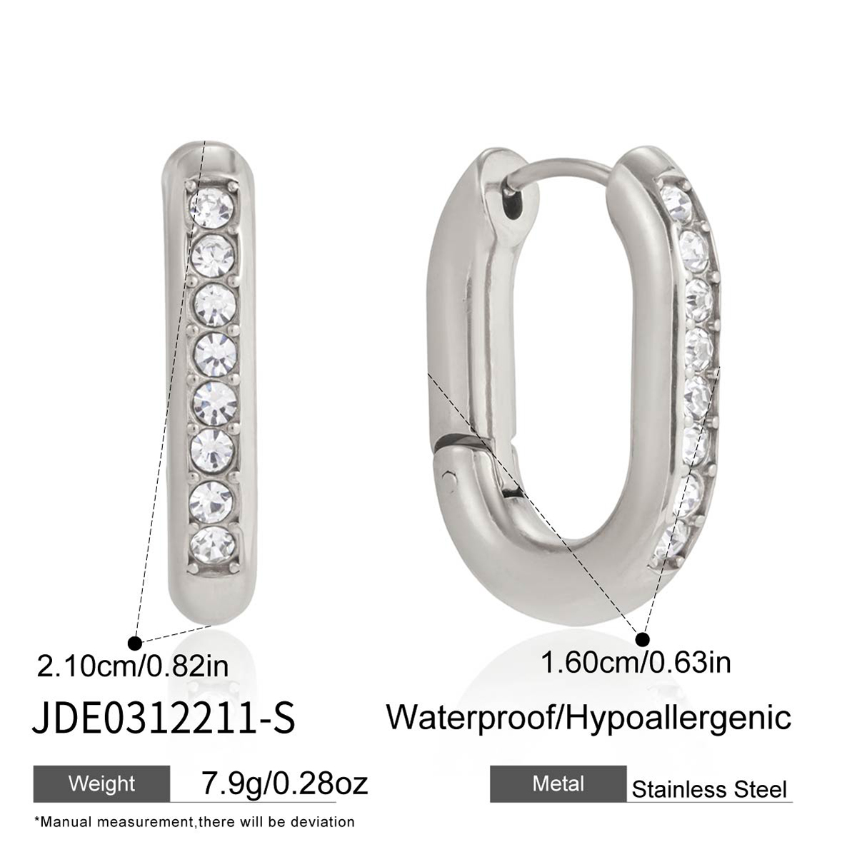 Boucles d’oreilles en acier – E0312211-S