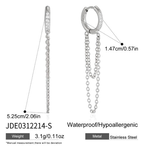 Boucles d’oreilles en acier – E0312214-S