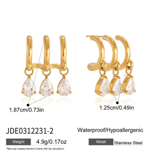 Boucles d’oreilles en acier – E0312231-2
