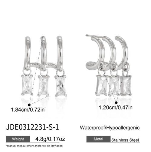 Boucles d’oreilles en acier – E0312231-S-1