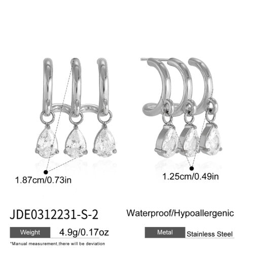 Boucles d’oreilles en acier – E0312231-S-2