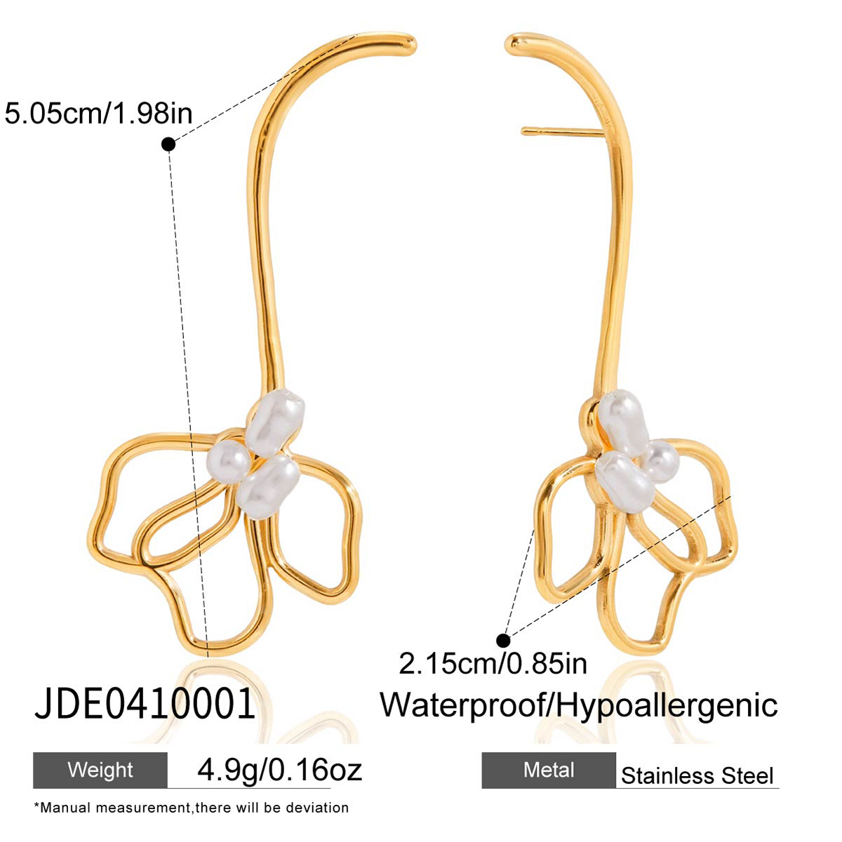 Boucles d'oreilles en acier - E0410001