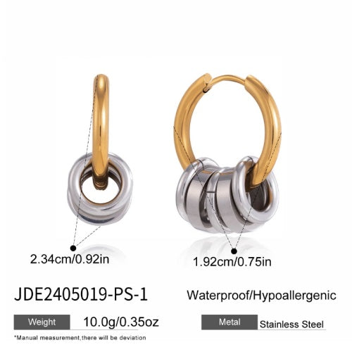 Boucles d’oreilles en acier – E2405019-PS-1