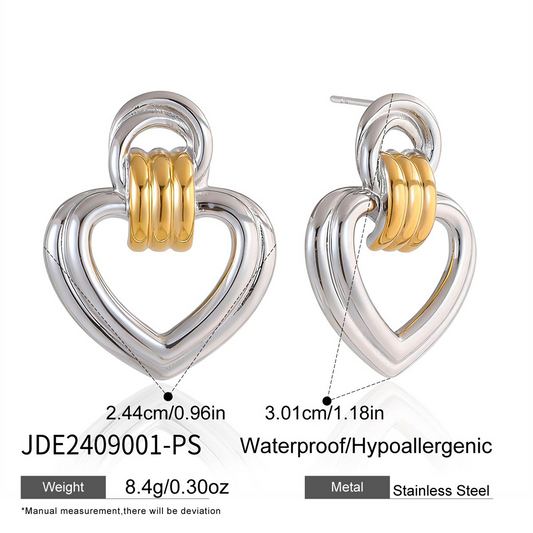 Boucles d'oreilles en acier - E2409001-PS