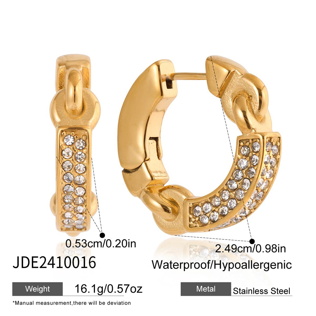 Boucles d'oreilles en acier - E2410016